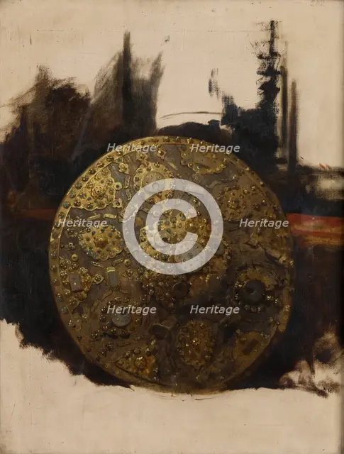 Study of an Oriental Shield, 1879. Creator: Stanislaus von Chlebowski.