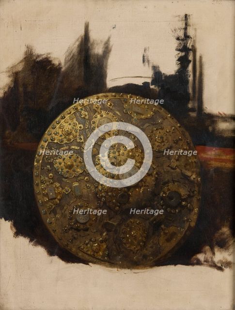 Study of an Oriental Shield, 1879. Creator: Stanislaus von Chlebowski.