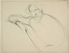 Study of Alphonse Daudet, c. 1893. Creator: Eugene Carriere