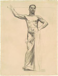 Study of Apollo for "Apollo and the Muses", c. 1921. Creator: John Singer Sargent