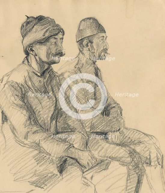 Study of Balkan types, 1890-1900. Creator: Jaroslav Vesin.
