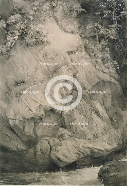 Study of Gneiss Rock, Glenfinlas, July 1853-February 1854. Artist: John Ruskin.