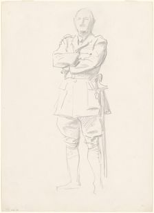 Study of General Louis Botha for "General Officers of World War I", 1920-1922. Creator: John Singer Sargent