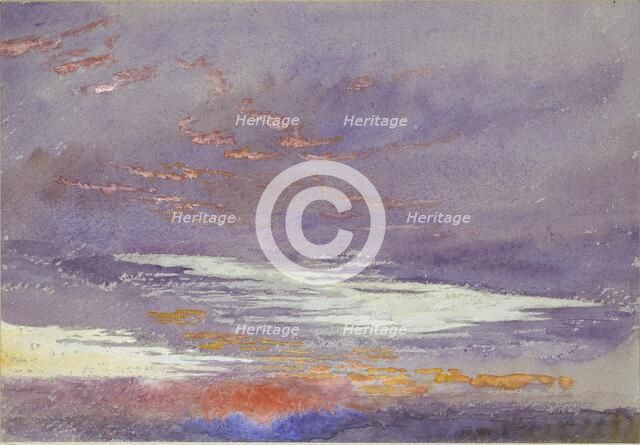 Study of Dawn: purple Clouds, March 1868. Artist: John Ruskin.