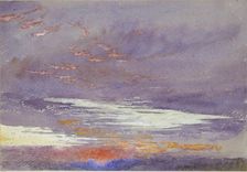 Study of Dawn: purple Clouds, March 1868. Artist: John Ruskin