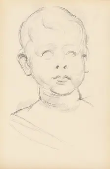 Study of Desiderio da Settignano's "Bust of a Child", c. 1895. Creator: Paul Cezanne