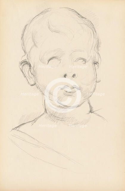 Study of Desiderio da Settignano's "Bust of a Child", c. 1895. Creator: Paul Cezanne.