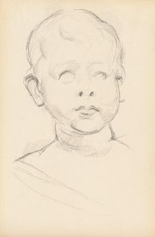 Study of Desiderio da Settignano's "Bust of a Child", c. 1895. Creator: Paul Cezanne