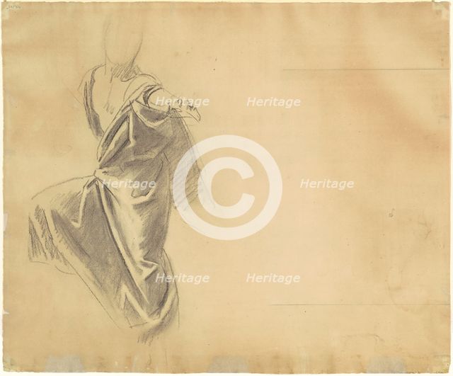Study of Drapery [verso], 1920-1922. Creator: John Singer Sargent.