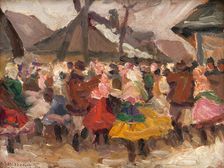 Study of Folk Merrymaking, around 1935. Creator: Teodor Jozef Mousson