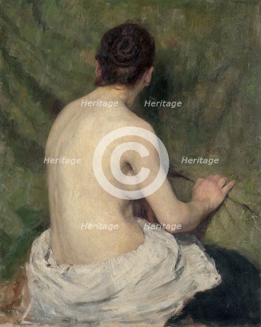 Study of Female Nude, 1895-1897. Creator: Jozef Hanula.