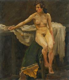 Study of Female Nude, around 1921. Creator: Stefan Polkorab