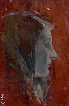 Study of Female Head from Profile, 1880-1900. Creator: Ladislav Mednyanszky