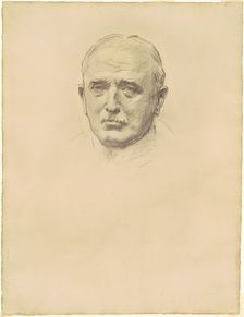 Study of Field Marshal John French for "General Officers of World War I", 1920-1922. Creator: John Singer Sargent