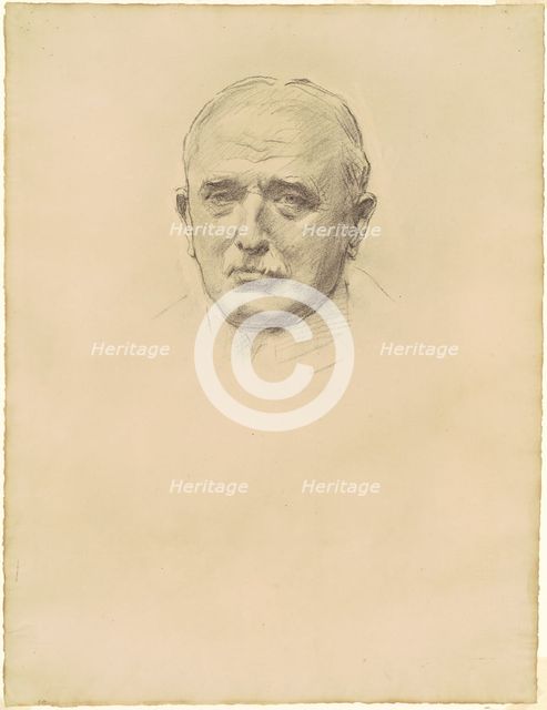 Study of Field Marshal John French for "General Officers of World War I", 1920-1922. Creator: John Singer Sargent.