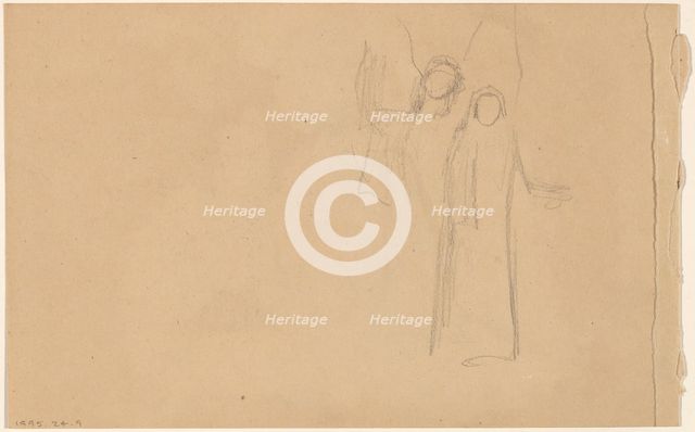Study of Figures [verso], 1890/1897. Creator: Charles Sprague Pearce.