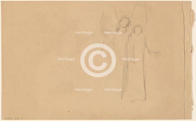 Study of Figures [verso], 1890/1897. Creator: Charles Sprague Pearce.