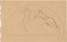 Study of Figures in a Lunette, 1890/1897. Creator: Charles Sprague Pearce