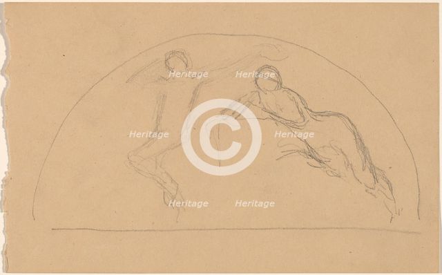 Study of Figures in a Lunette, 1890/1897. Creator: Charles Sprague Pearce.