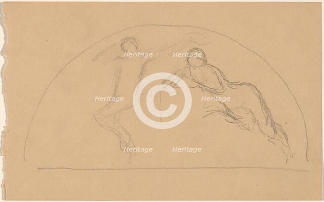Study of Figures in a Lunette, 1890/1897. Creator: Charles Sprague Pearce.