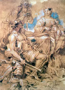 Study of Figures in Costume c1635-1670. Artist: Giovanni Benedetto Castiglione
