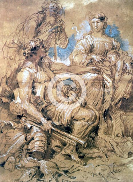 'Study of Figures in Costume', c1635-1670. Artist: Giovanni Benedetto Castiglione