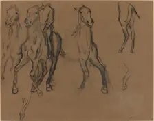 Study of Horses, c. 1886. Creator: Edgar Degas