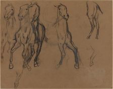 Study of Horses, c. 1886. Creator: Edgar Degas