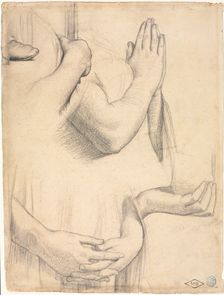 Study of Hands, 1842. Creator: Jean-Auguste-Dominique Ingres (French, 1780-1867)