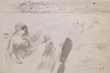 Study of harvesters working in a field near Pontoise, 1882. Artist: Camille Pissarro
