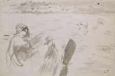 Study of harvesters working in a field near Pontoise, 1882. Artist: Camille Pissarro