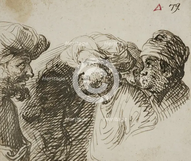 Study of heads with turbans. Creator: Jacob Symonsz. Pynas.
