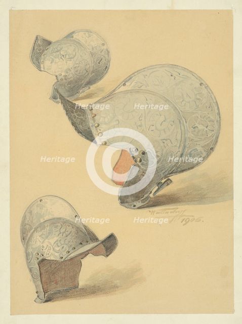 Study of Helmets, 1905. Creator: Eugen Wallachy.