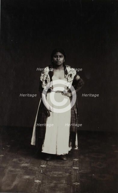 Study of Indian Girl, Mexico, c. 1864. Creator: Imprimerie d'Aubert et Cie.