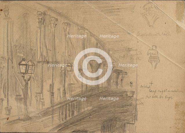 Study of London Bridge, 1863. Artist: William Holman Hunt.