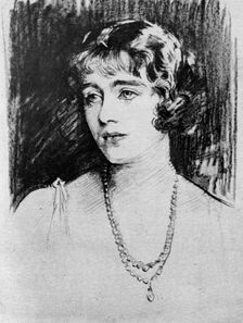 Study of Lady Elizabeth Bowes-Lyon, 1923. Creator: John Singer Sargent