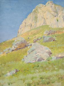 Study of landscape around Súlovké Podhradie, 1905. Creator: Milos Slovák