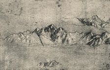 Study of Mountain Ranges c1480 (1945). Artist: Leonardo da Vinci