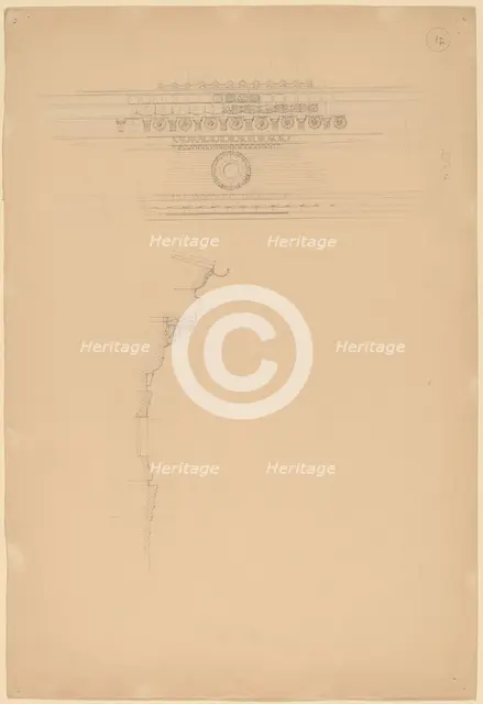 Study of Moldings, c. 1896. Creator: John Russell Pope.