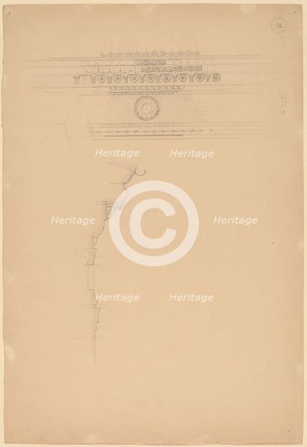 Study of Moldings, c. 1896. Creator: John Russell Pope.