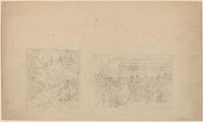 Study of Moses Striking the Rock and a Procession [verso], 1778. Creator: Benjamin West
