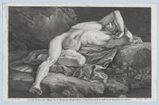 Study of Male Nude, 1762. Creator: Simon Charles Miger