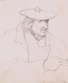 Study of Man (half-length), c1830s. Creator: John Phillip