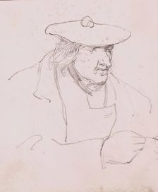 Study of Man (half-length), c1830s. Creator: John Phillip