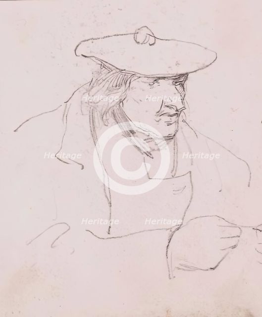 Study of Man (half-length), c1830s. Creator: John Phillip.