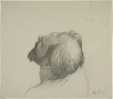 Study of Man's Upturned Head, c. 1878. Creator: Alexandre Cabanel