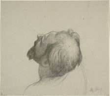 Study of Man's Upturned Head, c. 1878. Creator: Alexandre Cabanel
