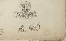 Study of Neptune and Sea Creatures (?). Creator: John Flaxman