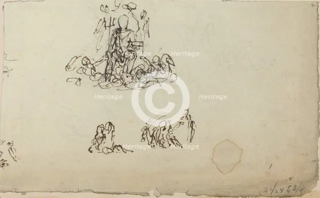 Study of Neptune and Sea Creatures (?). Creator: John Flaxman.