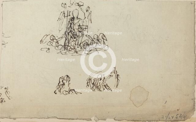 Study of Neptune and Sea Creatures (?). Creator: John Flaxman.